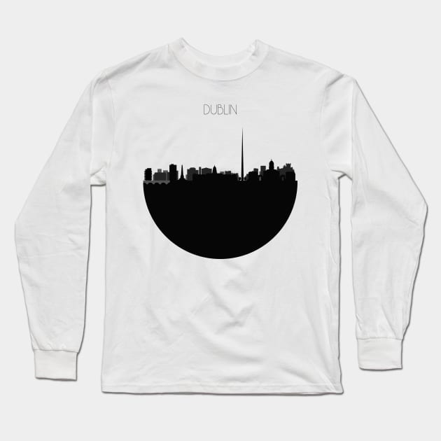 Dublin Skyline Long Sleeve T-Shirt by inspirowl